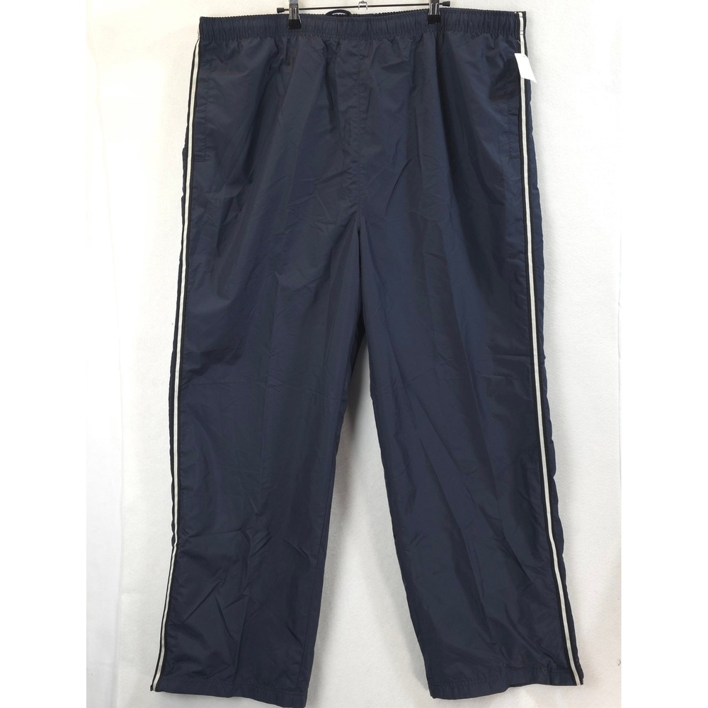 Old Navy Track Pants Side Stripe Zip Hem Navy Blue Mens XXL Athleisure Sporty